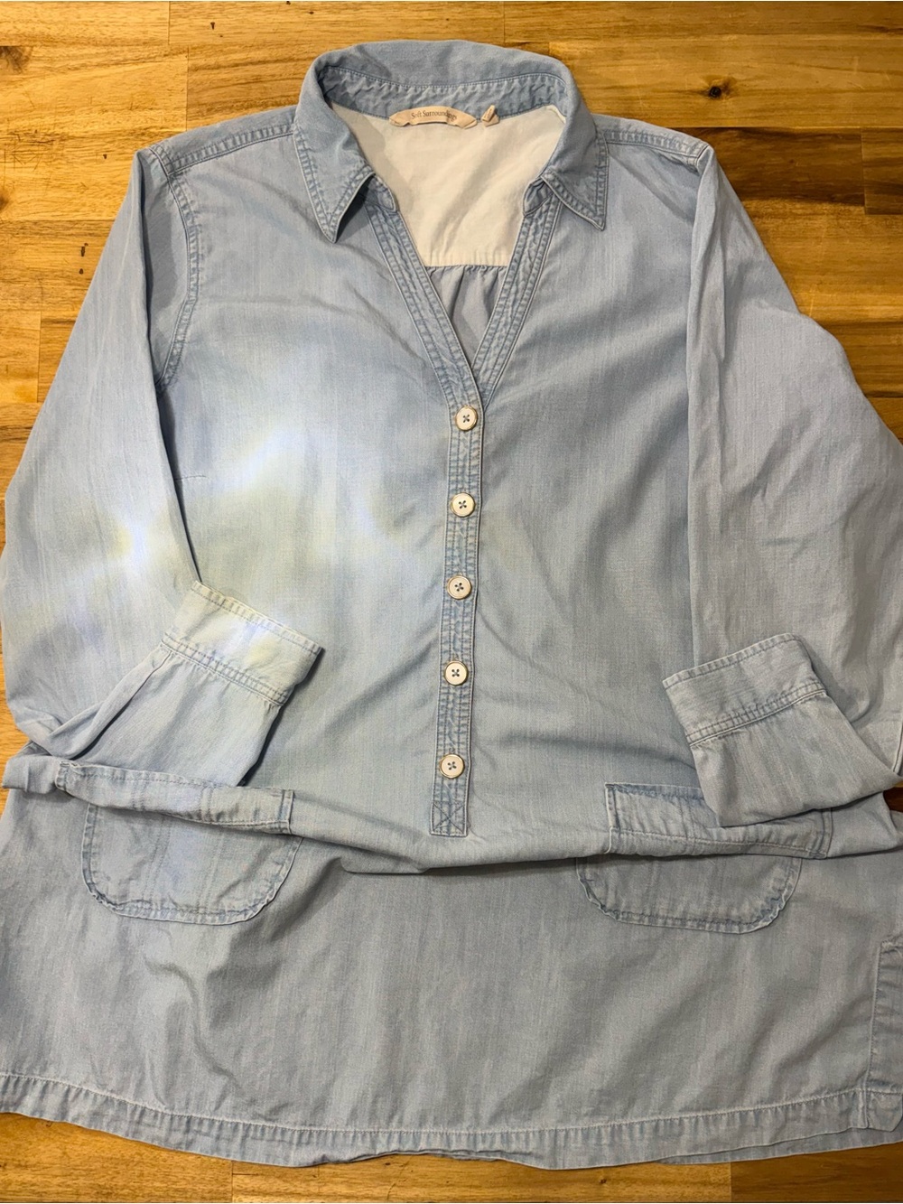 Soft Surroundings Denim Shirt Dress - Size XL